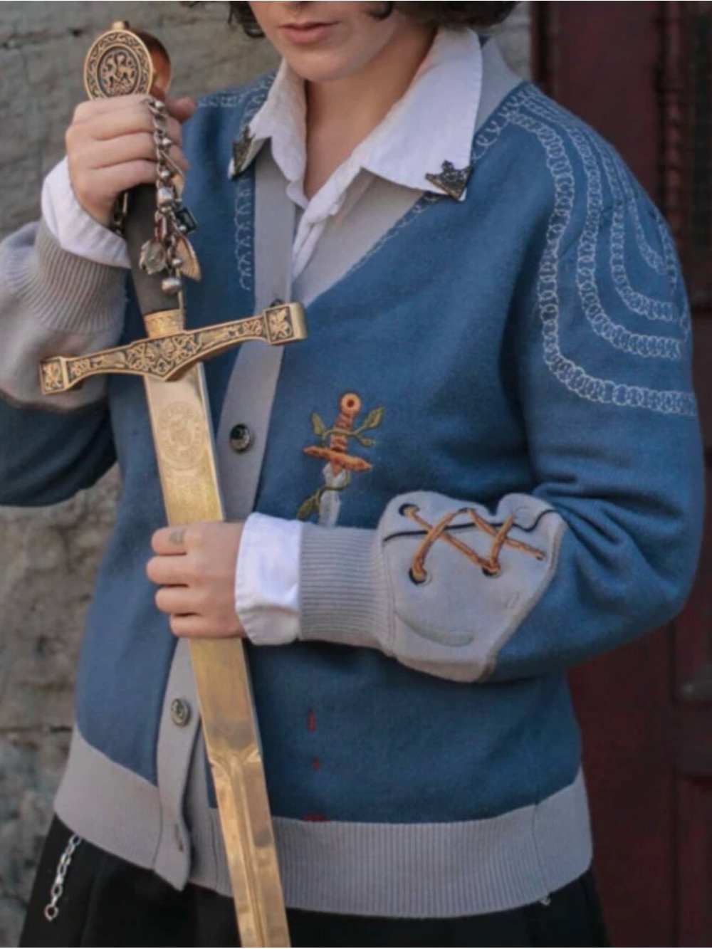 Knock Thrice Knight in Cozy Armor Cardigan